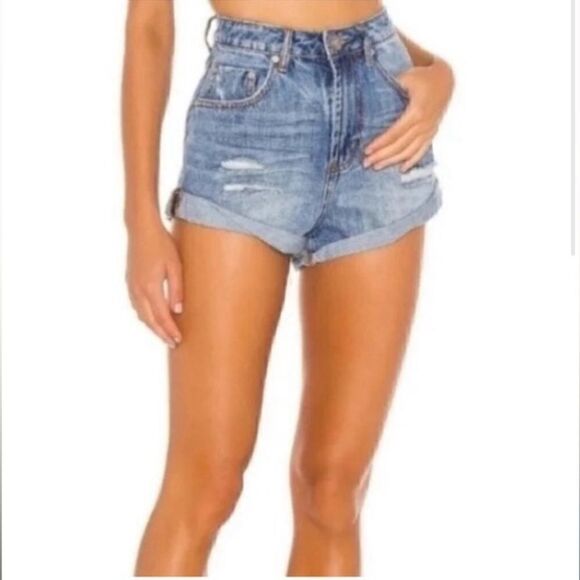 ONE TEASPOON BANDITS DISTRESSED
DENIM SHORTS size 26 - Picture 1 of 5